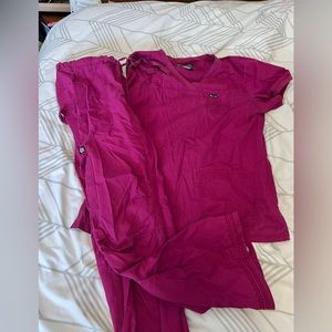 Gently used, still great condition. Material has a little stretch to it.